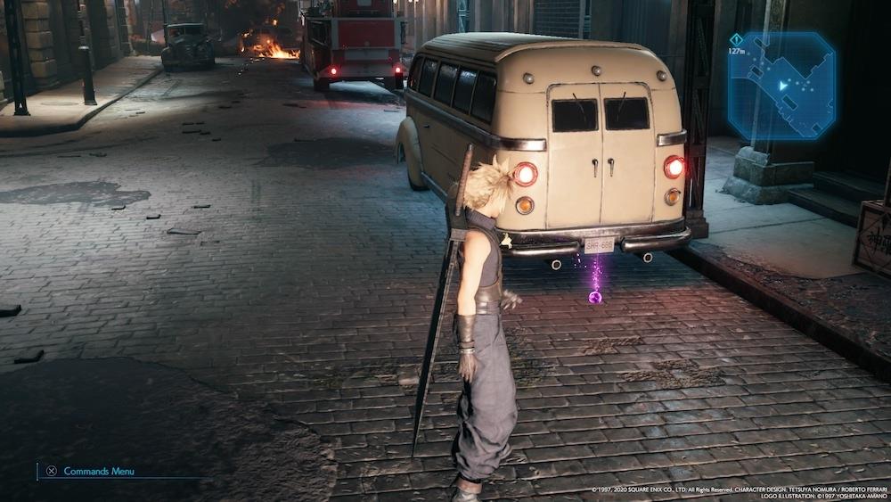 Keep an eye out for materia as you move through the streets of Midgar. The first is an HP Up Materia that can give you a health boost to make you more resilient. 